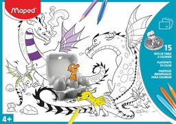 [MD-831210] PHOTO COLOURING PAPER PLACEMAT 15SHTMaped