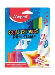 [MD-846808] Felt Pen Color Peps Duo Stamp Pac=8pcsMaped