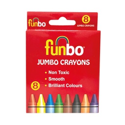 [FO-JCR-08] Jumbo Crayons Pack of 8 ColsFunbo