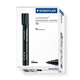 [ST-352-09] Permanent marker Blt Bx=10 BKStaedtler