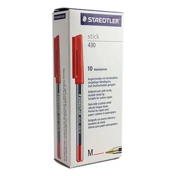 [ST-430M-02T] Stick 430 Medium Bx=10pc RedStaedtler