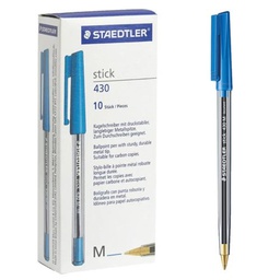 [ST-430M-03T] Stick 430 Medium Bx=10pc BlueStaedtler