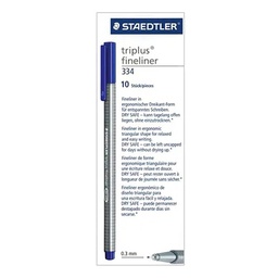 [ST-334-03] Triplus fineliner Blue Bx=10pcStaedtler