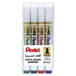 [PE-MW86-04] Marker White Board Chl Wlt=4pcPentel