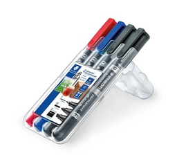 [ST-348-SWP4] LumocolorPermanentMarker duotip PAC=4colStaedtler