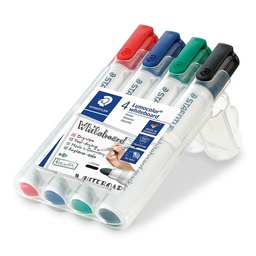 [ST-351B-WP4-AE] White Board marker Chl Wt=4colStaedtler