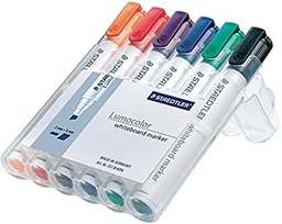 [ST-351B-WP6-AE] White Board marker Chl Wt=6colStaedtler