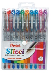 [PE-BG207-10] Slicci Gel Roller 0.7mm Wlt=10Pentel