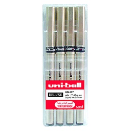 [MI-UB177-04C] Uniball Delux 0.7mm pen Wlt=4pMitsubishi