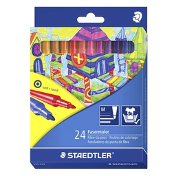 [ST-325-C24] Fiber tip Pen cardboard Set=24colStaedtler