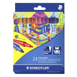 [ST-325-C24] Fiber tip Pen cardboard Set=24colStaedtler