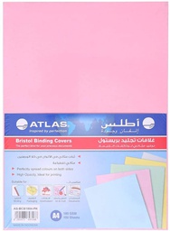 [AS-BCB1804-PK] Book Cover Bristol A4 pk=100, PinkAtlas