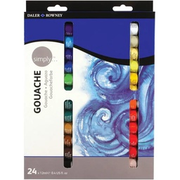 [DR-126600924] SIMPLY GOUACHE 24X12ML SETDaler Rowney