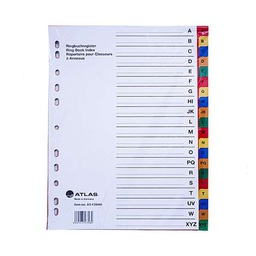 [AS-F28498] PP Color divider A4 A-Z bx=15stAtlas