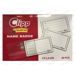 [CP-LA-200] Name Badge Box=48pcsClipp