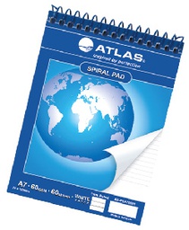 [AS-PSA76611I] Spiral Notepad A7 50 sheet DSP=72EAAtlas