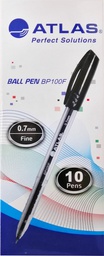 [AS-BP100F-BK] Ball Pen 0.7mm Fine  BX=10 BlackAtlas