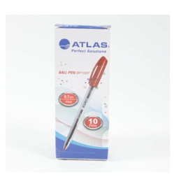 [AS-BP100F-RD] Ball Pen 0.7mm Fine  BX=10 RedAtlas