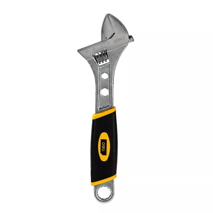[DE-EDL30110] Adjustable Wrench Comfrt Grip Handle 10&quot;DELI
