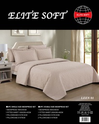 [LEEN01] ELITE SOFT BEDSPREAD 6PC DOUBLE SIZE BEDSPREAD SETELITE SOFT