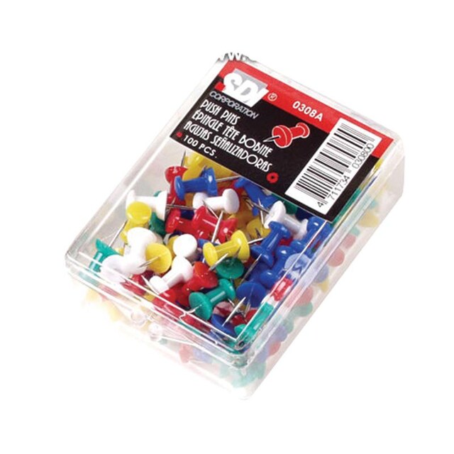 Push Pins Case=100pcs/Bx=10cse