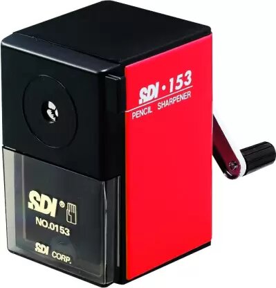 Pencil Sharpener W/Clamp Red