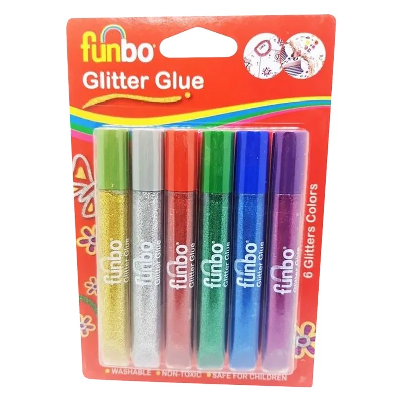 Glitter Glue Metallic Bls=12.5g X 6 Cols