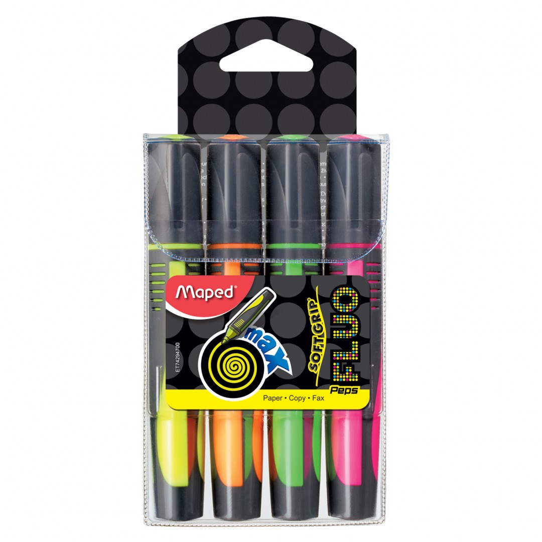 Highlighter Fluopeps Max Pack=4cols