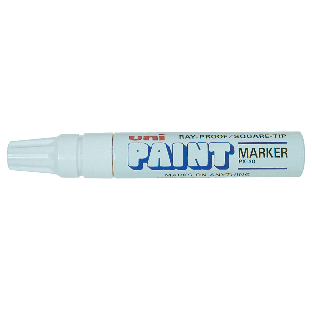 Paint Marker Chisel Tip White