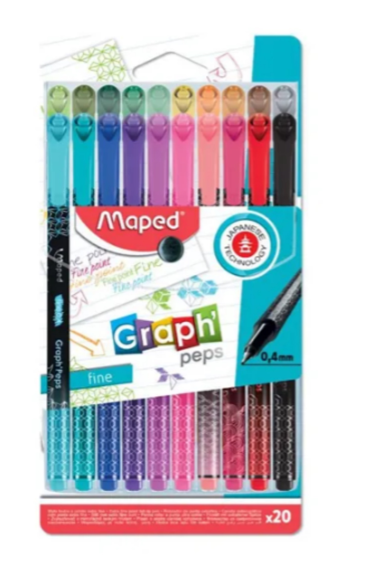 Graph'peps Fineliner Deco Pac=20col