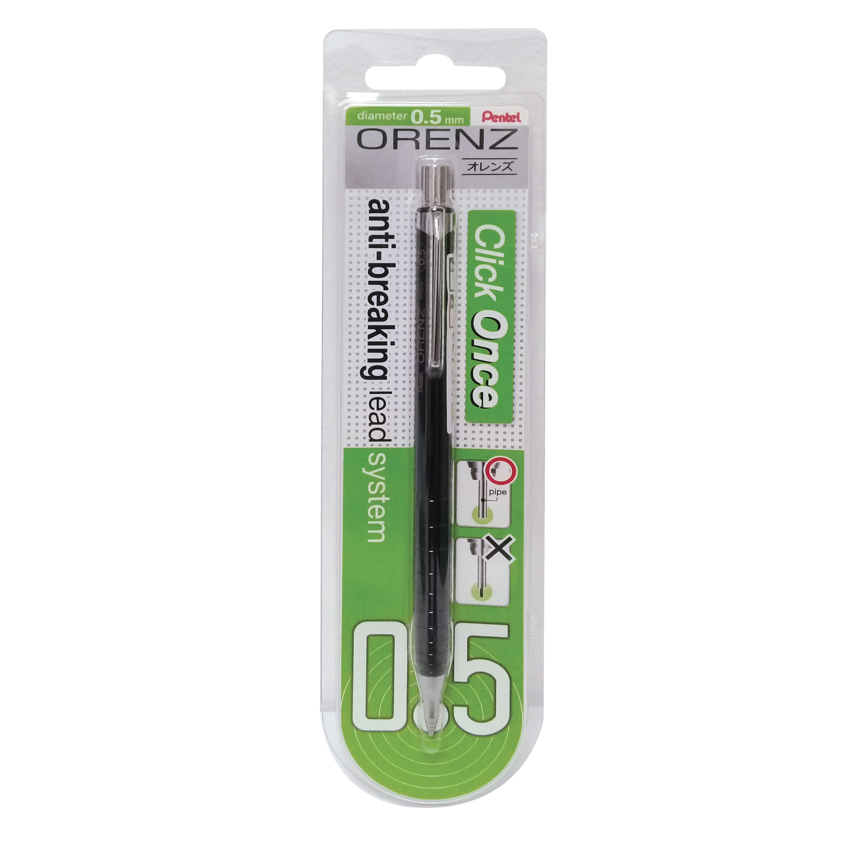 M.Pencil Orenz 0.5mm Bk Bls=1 Pc