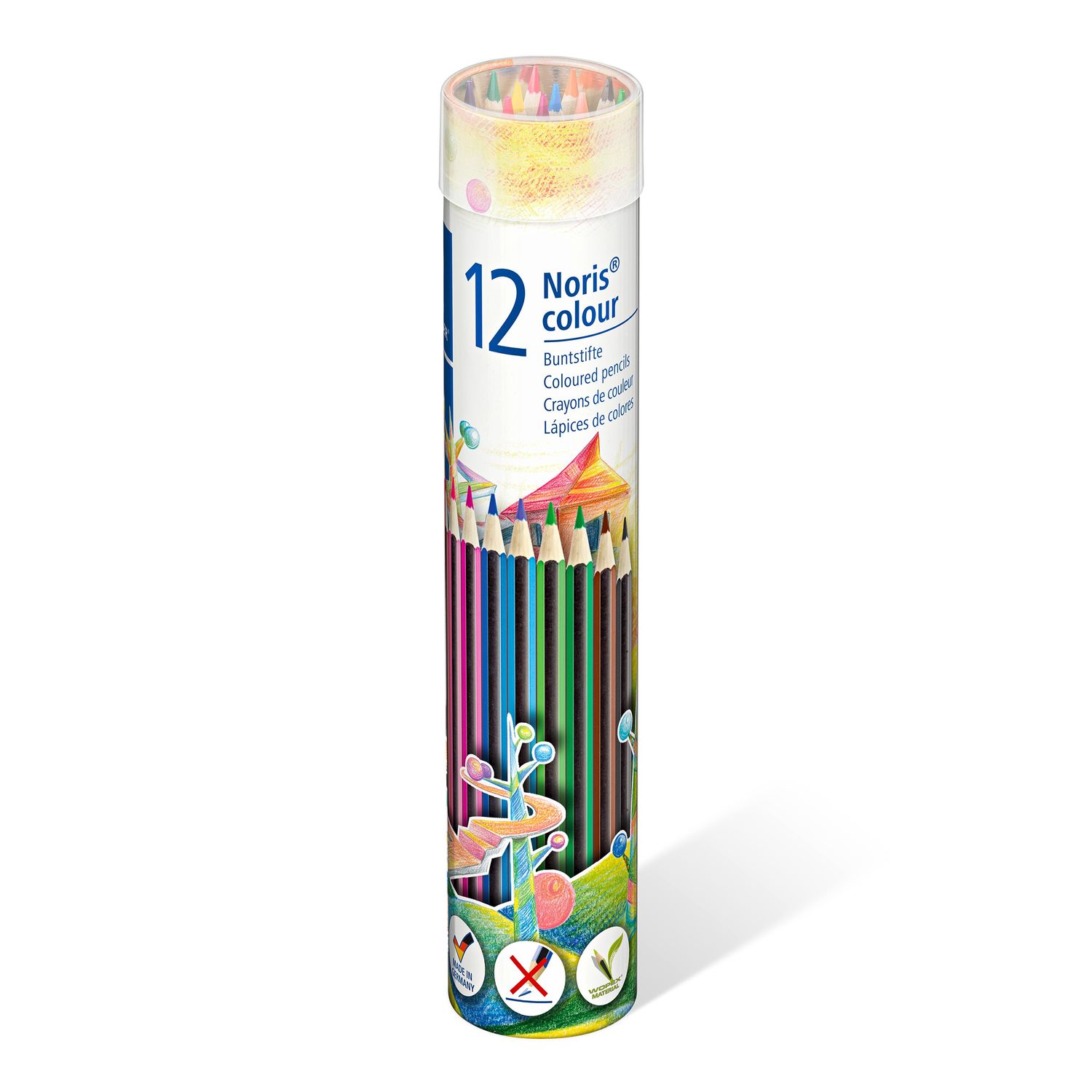 Noris Col Pencil Cylinder Set=12col.