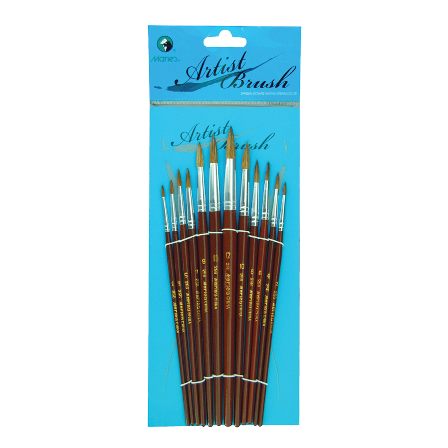 Brush W/Trclr-Goathair 1-12r