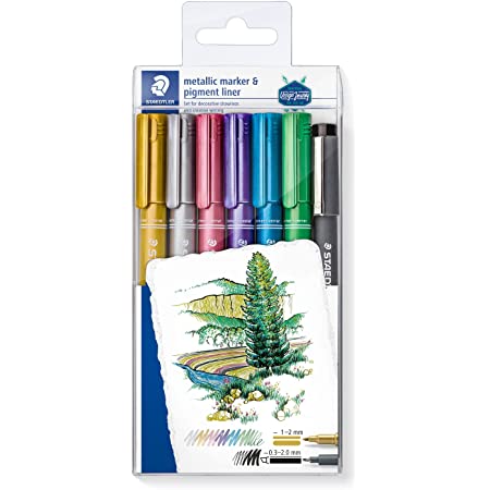 Mettalic Marker 6col+ 1 Pigment Liner